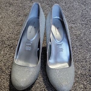 Worthington Silver Glitter Pumps